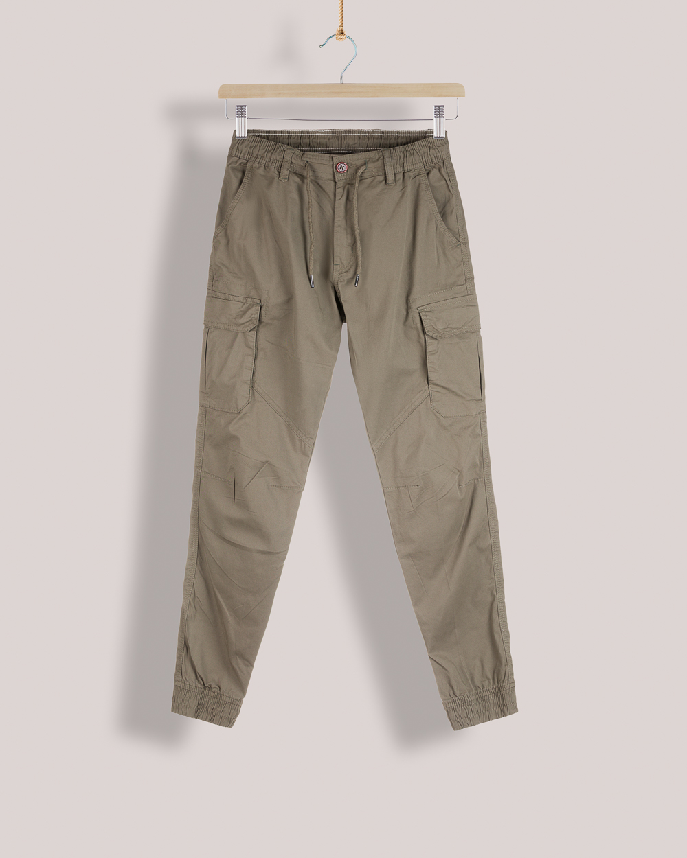 Ανδρικό Cargo παντελόνι με λάστιχο (Χακί)