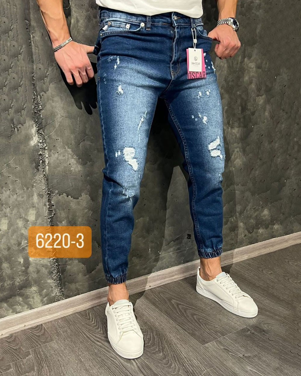 Ανδρικό Oscar Boyfriend Jeans (Μπλε)