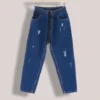 Ανδρικό Baggy Jean με λάστιχο (Με σκισιματα)