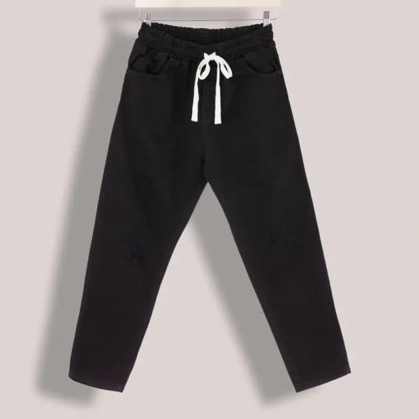 Ανδρικό Baggy Jean με λάστιχο (Μαύρο)