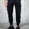 Ανδρικό Cargo παντελόνι Harpy με ιμάντα (Μαύρο) - Cargo Pants by Harpy