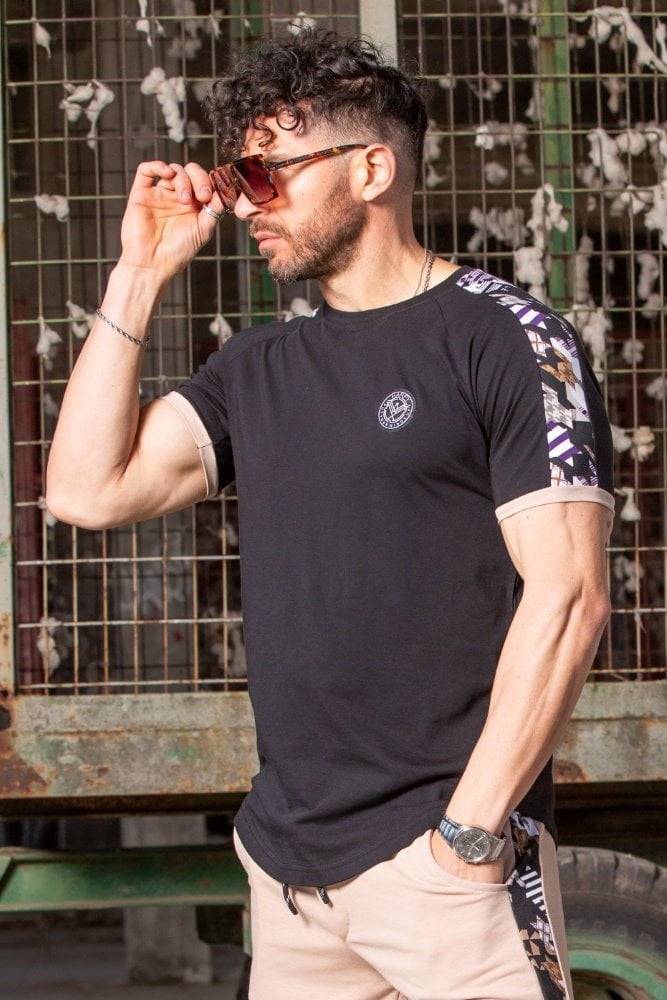 T-Shirt Harpy με ρίγα (Μαύρο)
