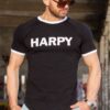 T-Shirt Harpy με στάμπα και λεπτομέρειες (Μαύρο)