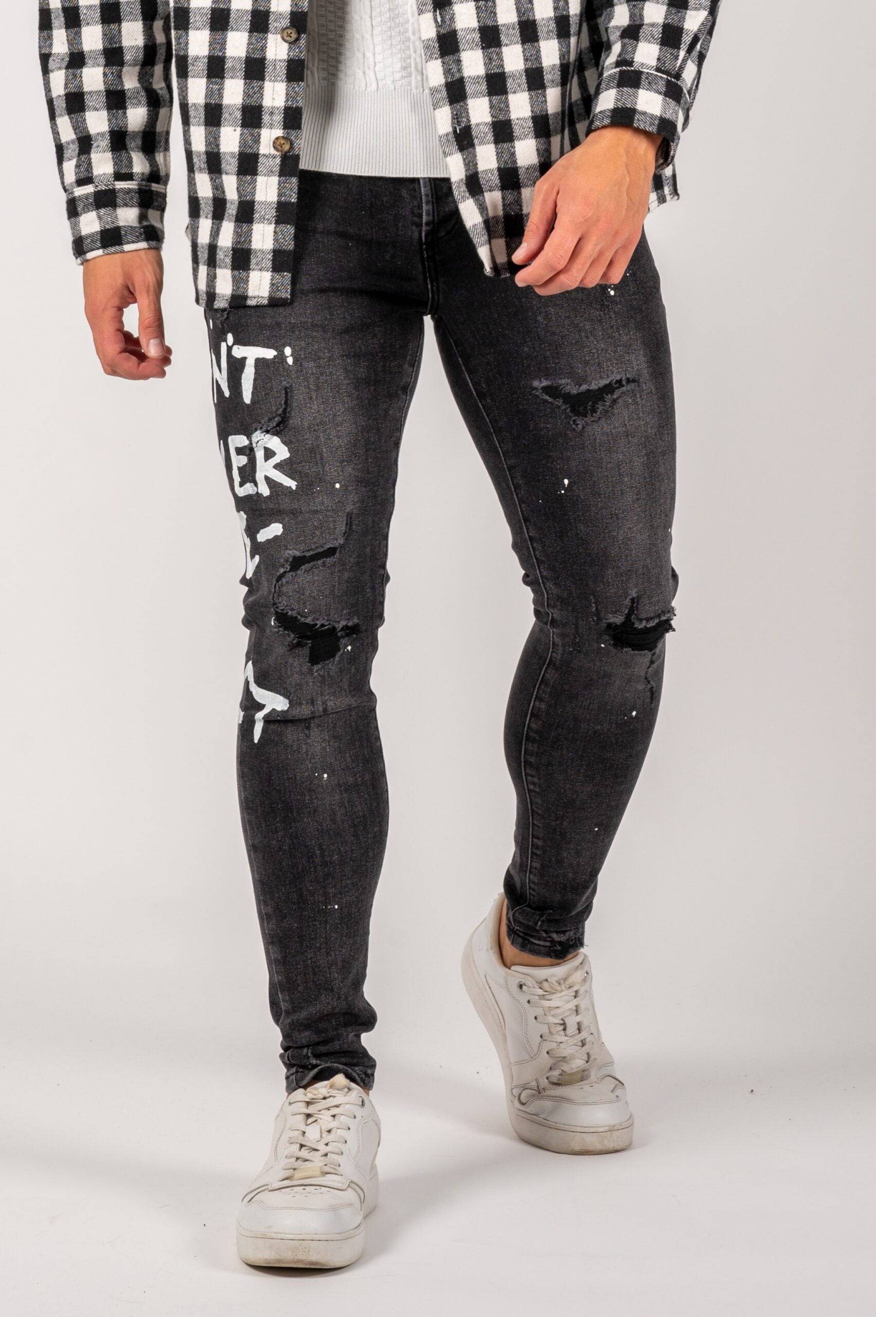 Ανδρικό Jean Harpy με γράμματα (Μαύρο)