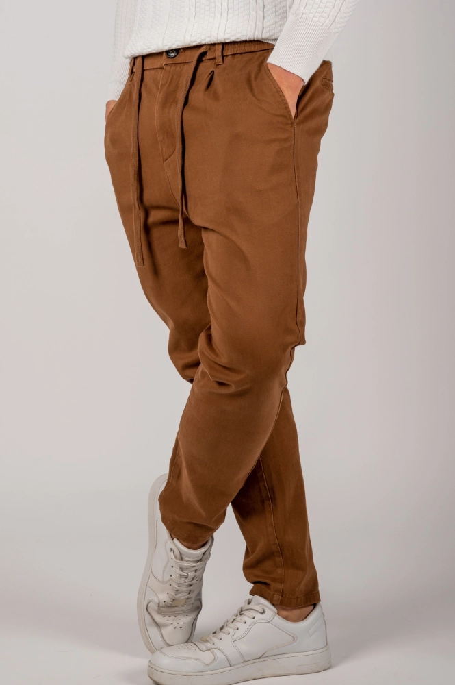 Ανδρικό υφασμάτινο παντελόνι Harpy (Καφέ) - Image 3