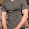 Ανδρικό μονόχρωμο T-Shirt Harpy με κέντημα (Χακί)