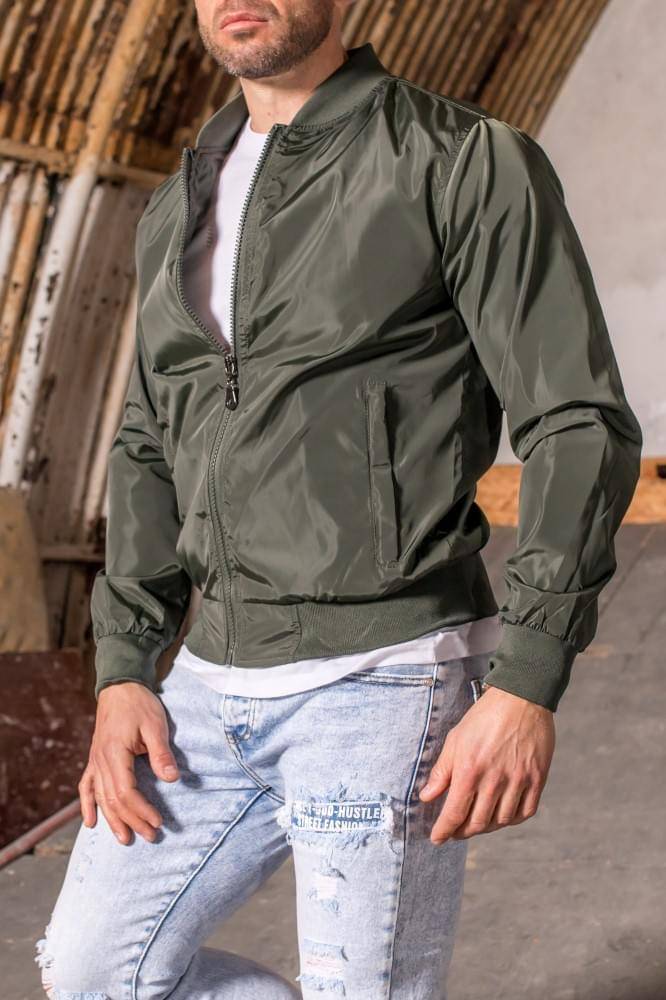 Ανδρικό μπουφάν Bomber (Χακί)