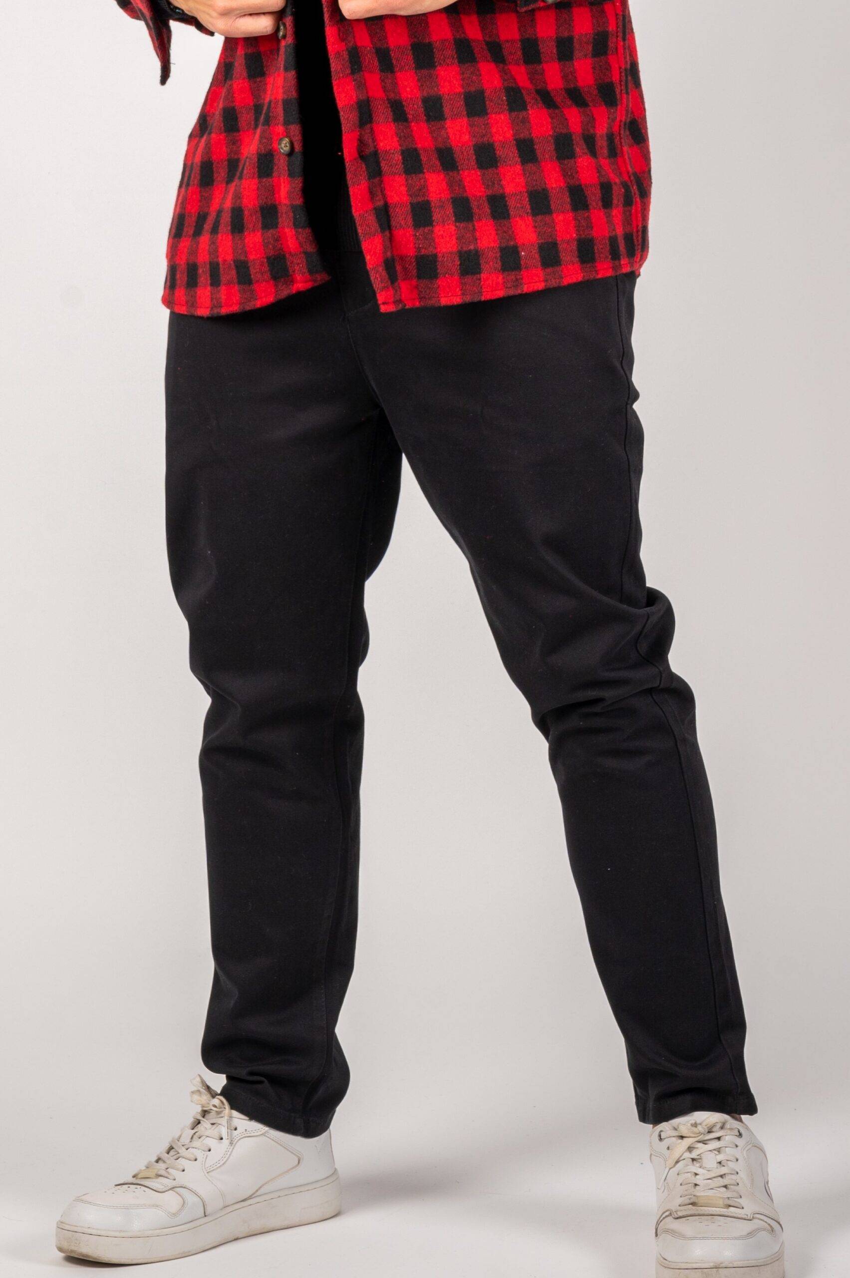 Ανδρικό υφασμάτινο παντελόνι Harpy (Μαύρο) - Image 3