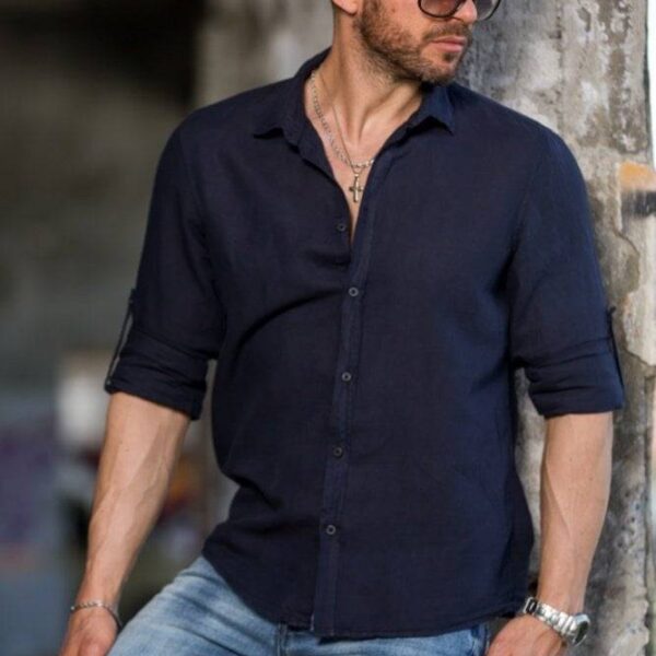 Λινό Harpy Πουκάμισο (Μπλε)