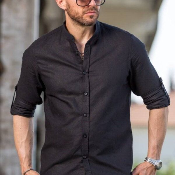 Λινό Harpy Πουκάμισο (Μαύρο)