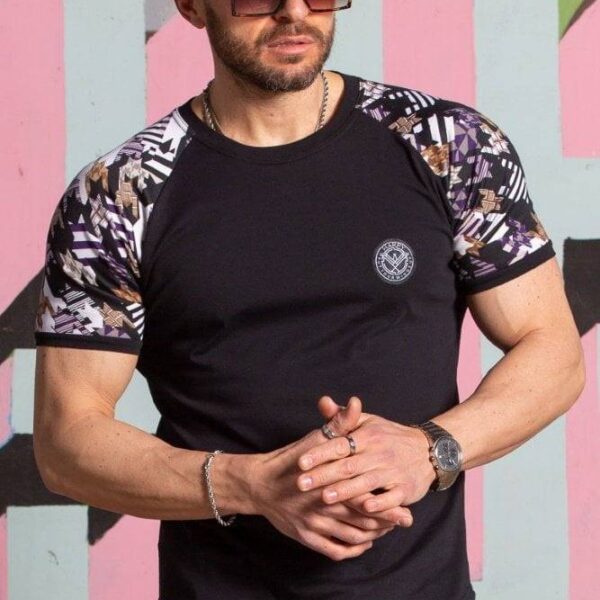 T-Shirt HARPY με Ρεγκλάν Μανίκι (Μαύρο)