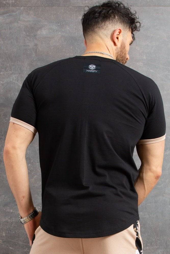 T-Shirt Harpy με ρίγα (Μαύρο) - Image 3
