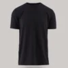 Ανδρικό T-Shirt με ανάγλυφο ύφασμα και κέντημα (Μαύρο)