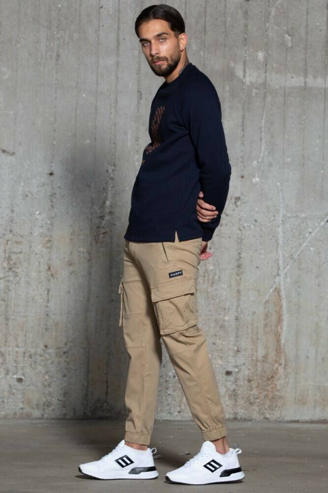 Ανδρικό Cargo Pants Harpy (Μπεζ) - Image 4