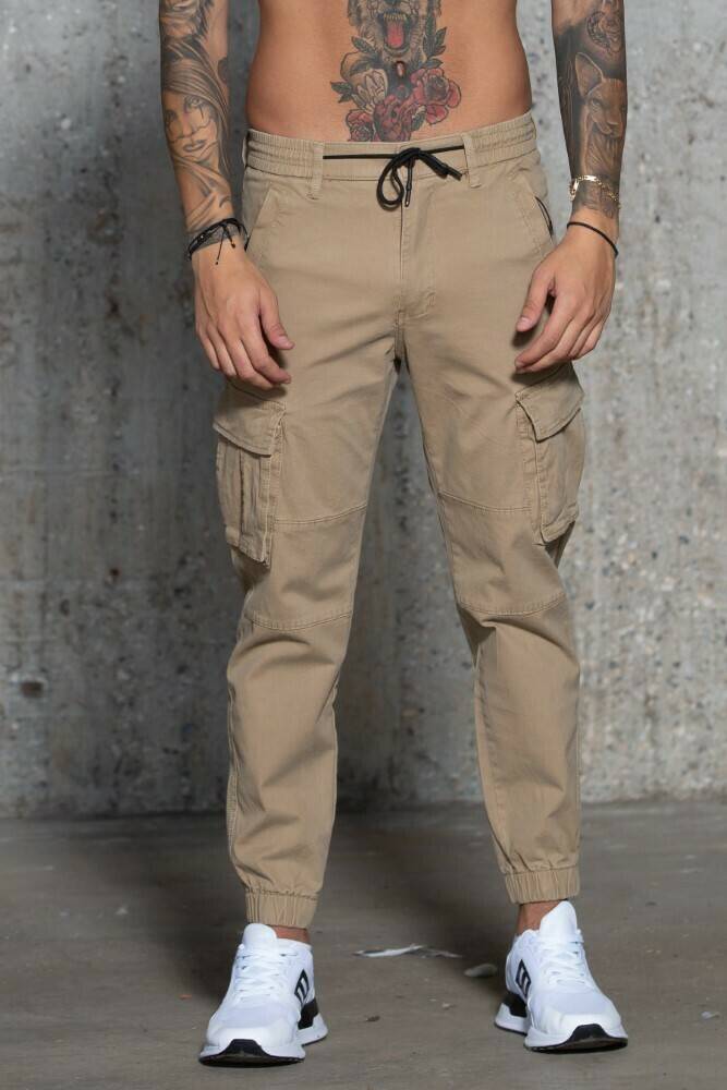 Ανδρικό Cargo Pants Harpy (Μπεζ) - Image 5