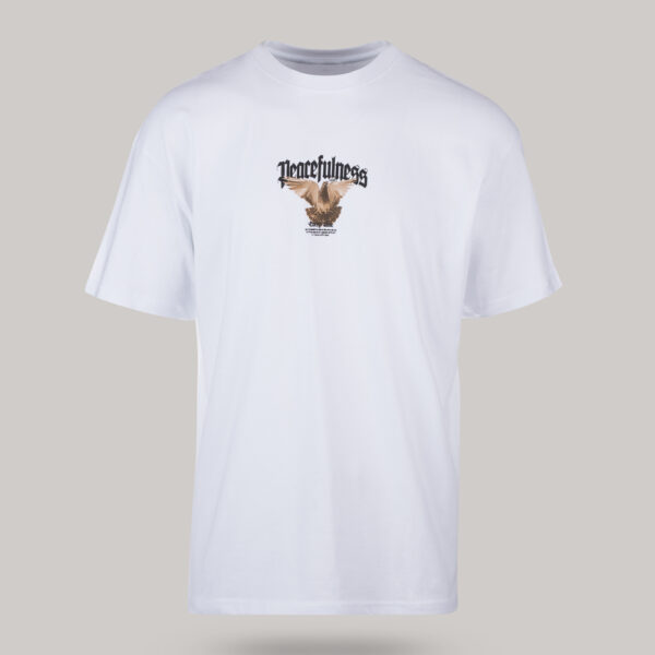 Ανδρικό Oversized T Shirt με στάμπα PEACEFULNESS στην πλάτη (Λευκό) Harpy Clothing HARPY 2024.02.08 70