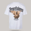 Ανδρικό Oversized T Shirt με στάμπα PEACEFULNESS στην πλάτη (Λευκό) Harpy Clothing PROTI (1)