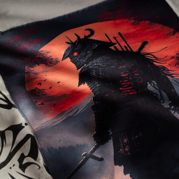 Ανδρικό Oversized T Shirt με στάμπα SAMURAI στην πλάτη (Γκρι) HARPY 2024.06.03 3