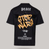 Ανδρικό Oversized T Shirt με στάμπα STOP WARS στην πλάτη (Μαύρο) Harpy Clothing PROTI (2)