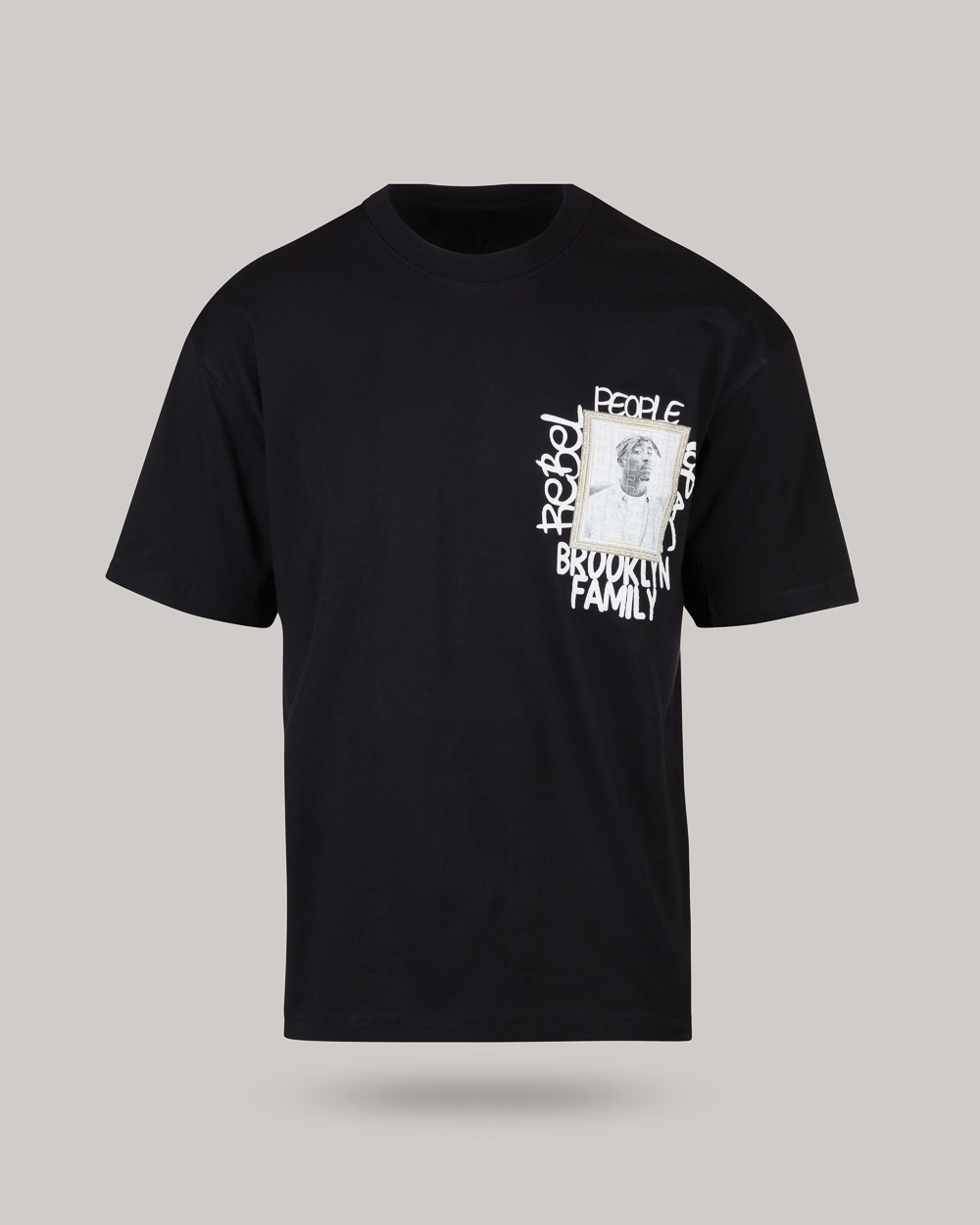 Ανδρικό Oversized T Shirt με στάμπα TUPAC στην πλάτη (Μαύρο) Harpy Clothing HARPY 2024.02.08 14