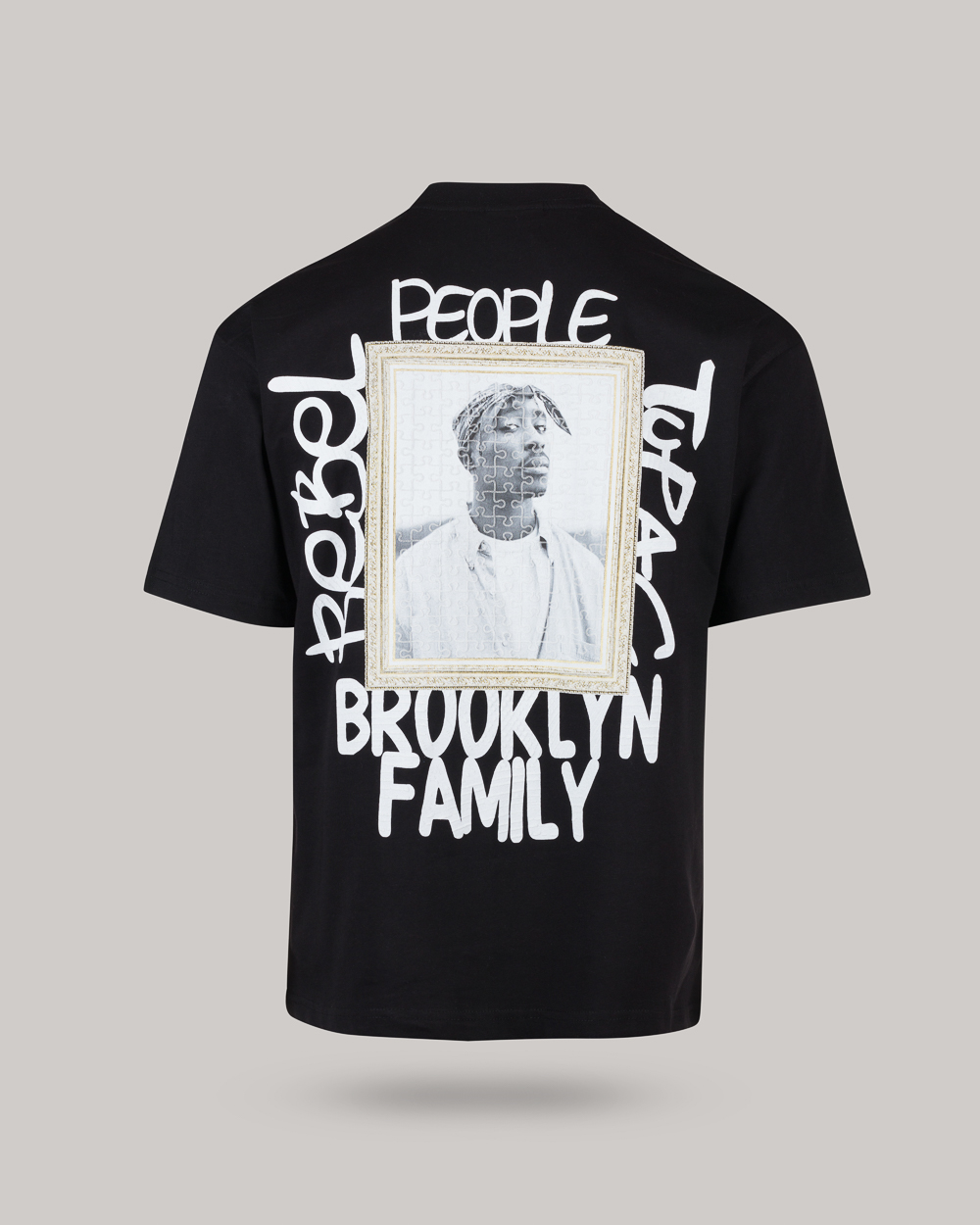 Ανδρικό Oversized T Shirt με στάμπα TUPAC στην πλάτη (Μαύρο) Harpy Clothing PROTI (2)