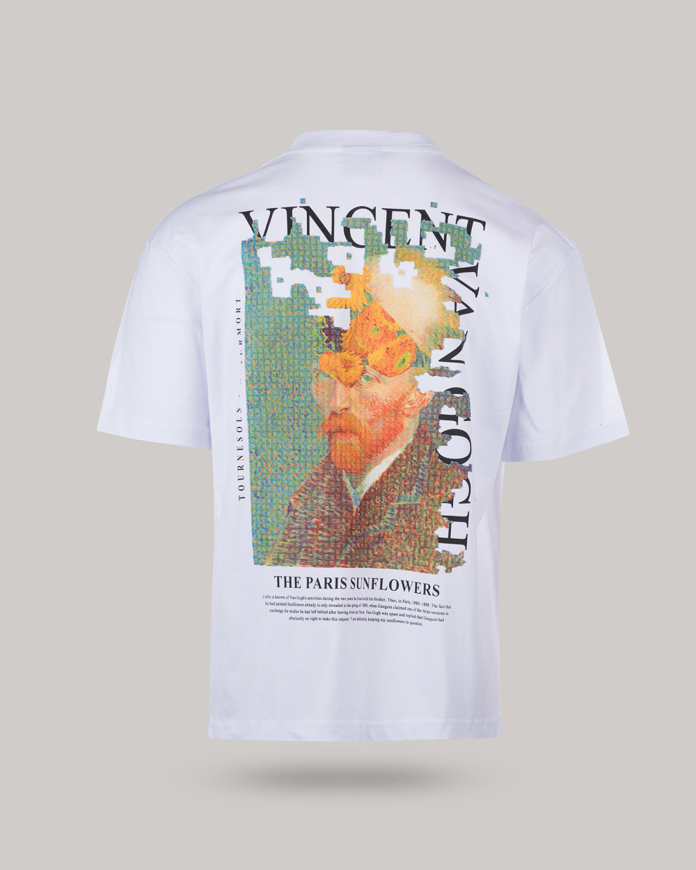Ανδρικό Oversized T Shirt με στάμπα VINCENT VAN GOGH στην πλάτη (Λευκό) Harpy Clothing PROTI (2)