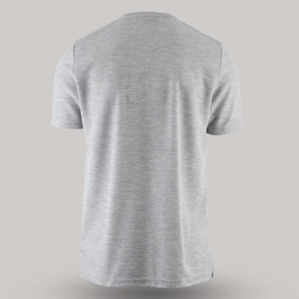 Alternative view of Ανδρικό T-Shirt με ανάγλυφο ύφασμα (Γκρι)