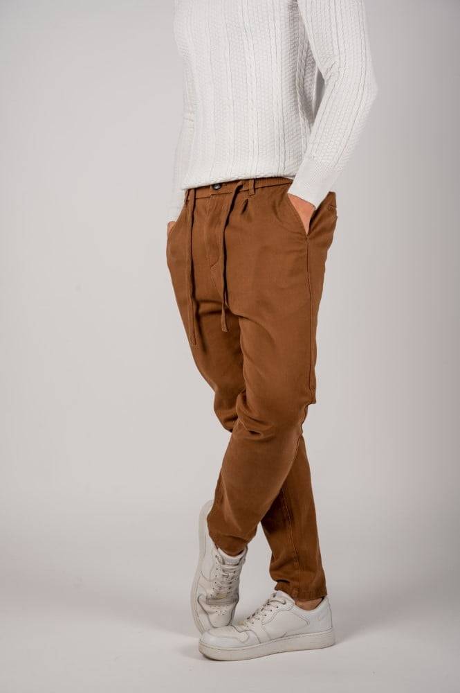 Ανδρικό υφασμάτινο παντελόνι Harpy (Καφέ) - Image 9