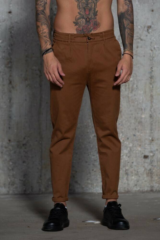 Ανδρικό υφασμάτινο παντελόνι Harpy (Καφέ) - Image 8