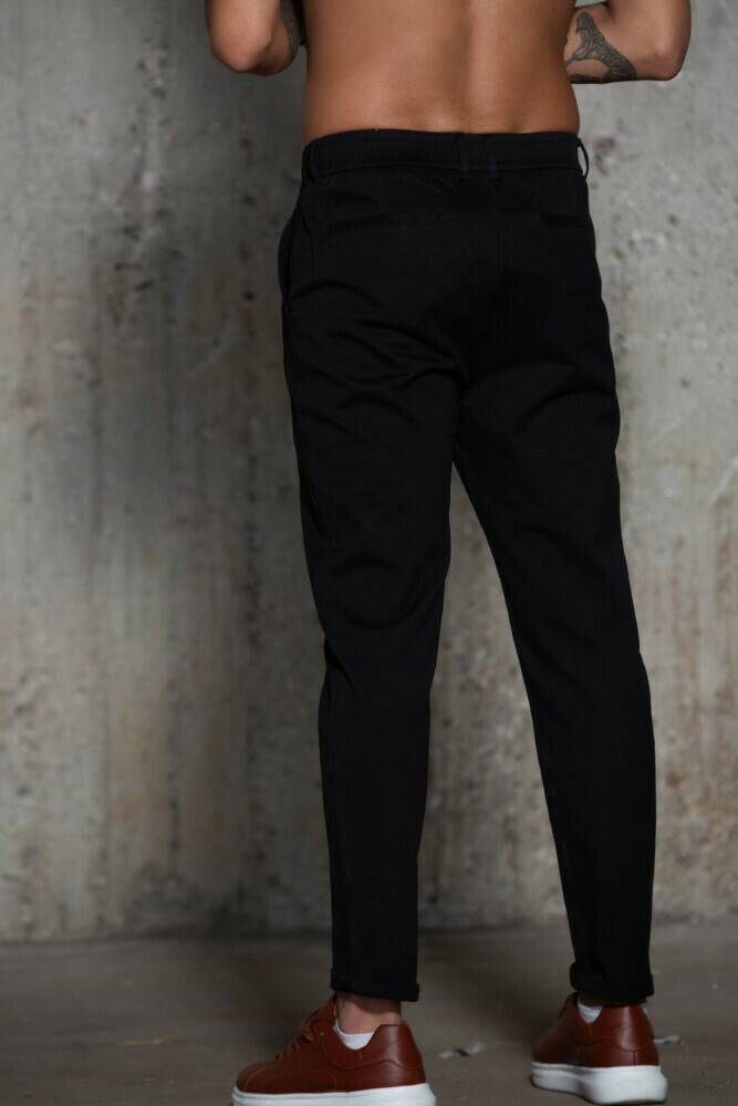 Ανδρικό υφασμάτινο παντελόνι Harpy (Μαύρο) - Image 5