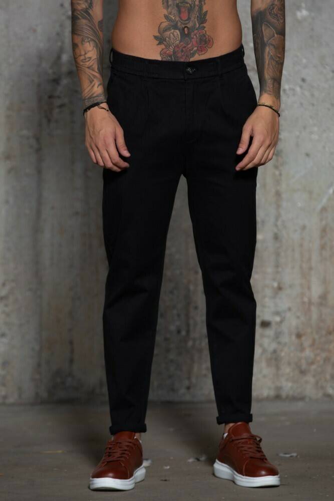 Ανδρικό υφασμάτινο παντελόνι Harpy (Μαύρο) - Image 6